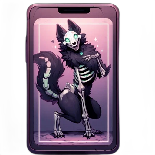 creature, staff, concept art, vaporwave transparent PNG cut-out