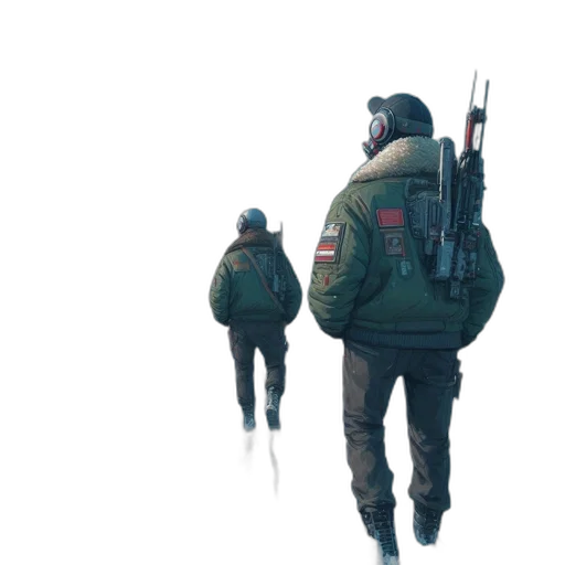 jacket, weapon, umbrella, hat transparent PNG cut-out