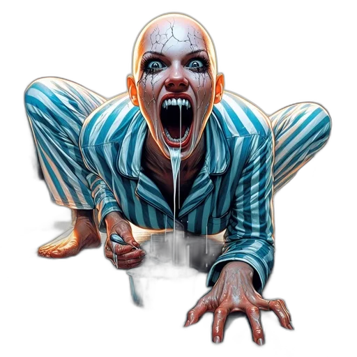 creature, face, mask, comic book art transparent PNG cut-out