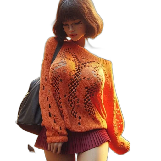 dress, jacket, 3d render, concept art transparent PNG cut-out
