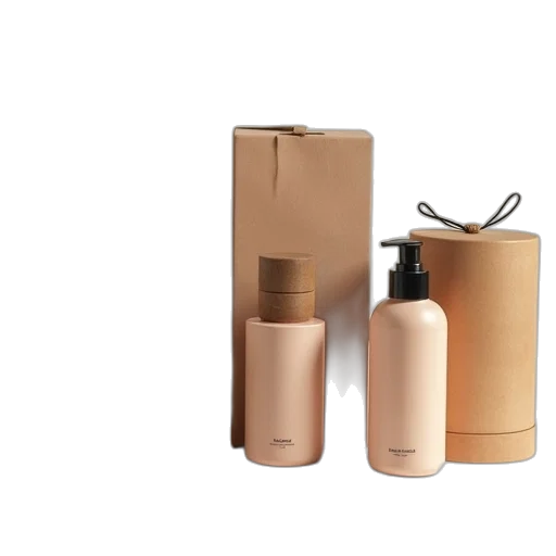 bottle, 3d render, earth tones, flaunter transparent PNG cut-out