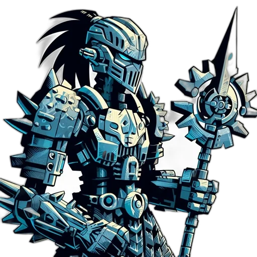 sword, weapon, staff, robot transparent PNG cut-out