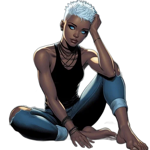 comic book art, concept art, cartoon, cyberpunk transparent PNG cut-out