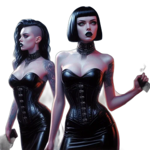 comic book art, concept art, fantasy art, cyberpunk transparent PNG cut-out