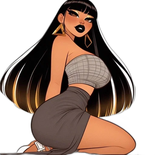 dress, comic book art, concept art, cartoon transparent PNG cut-out