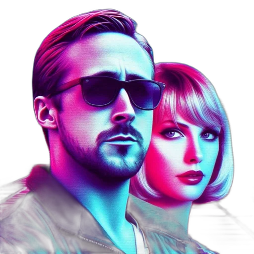 concept art, photorealistic, vaporwave, comic book art transparent PNG cut-out