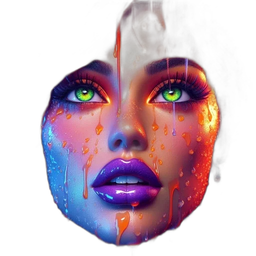 face, mask, fantasy art, photorealistic transparent PNG cut-out
