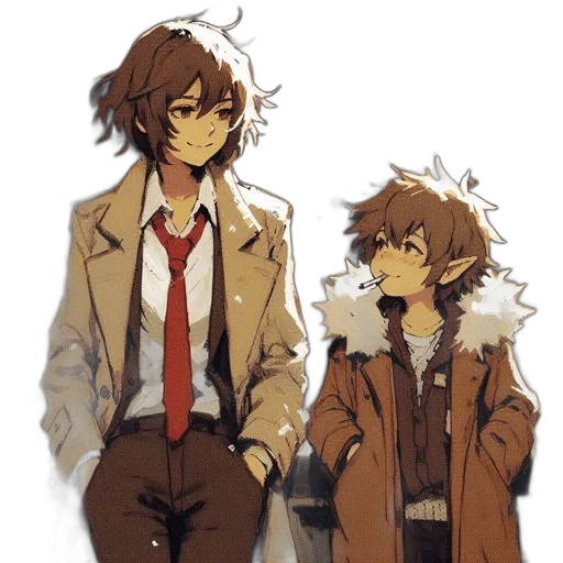 jacket, staff, concept art, pixel art transparent PNG cut-out