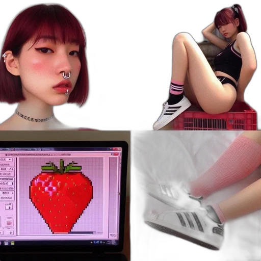 creature, vaporwave, cyberpunk, concept art transparent PNG cut-out