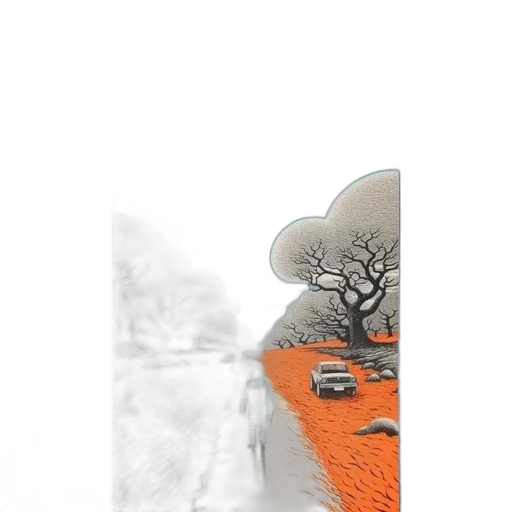 umbrella, hat, tree, car transparent PNG cut-out