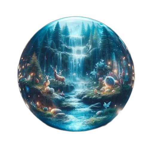 fantasy art, concept art, 3d render, underwater transparent PNG cut-out