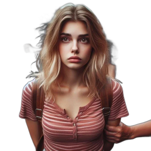 dress, face, hair, mask transparent PNG cut-out