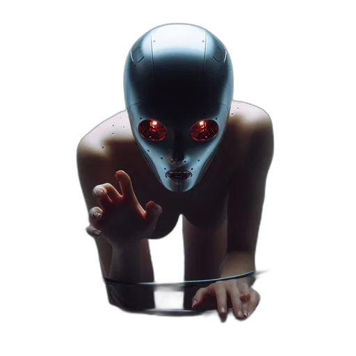 robot, mask, creature, face transparent PNG cut-out