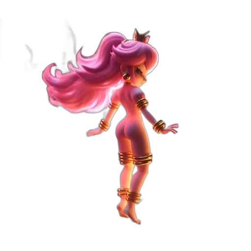 staff, dress, hair, weapon transparent PNG cut-out
