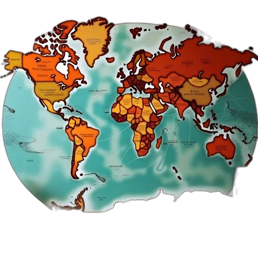 earth tones, map, case, ipad transparent PNG cut-out
