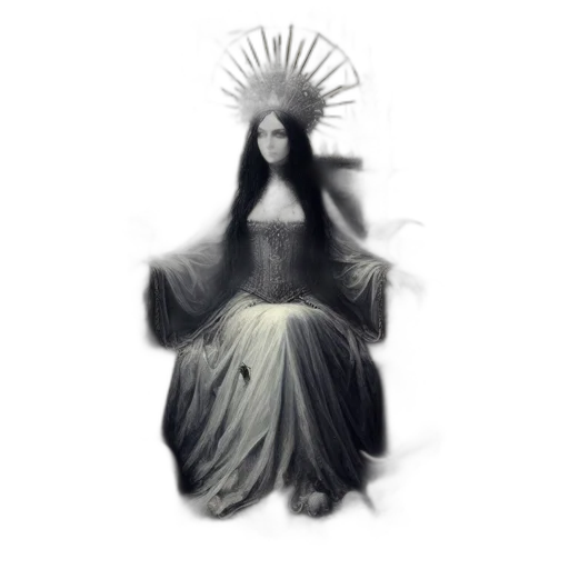 dress, crown, creature, jewelry transparent PNG cut-out