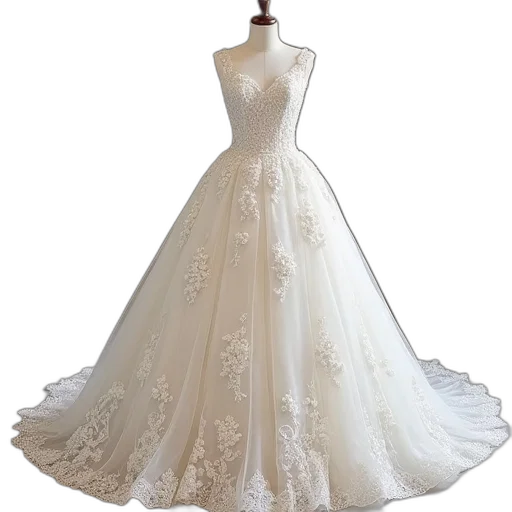dress, line, tulle, appliques transparent PNG cut-out