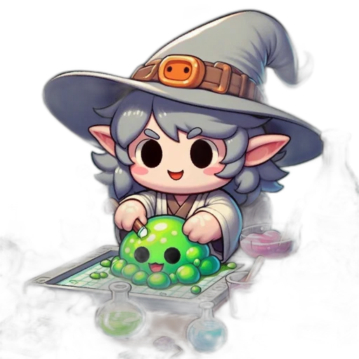 hat, staff, creature, dragon transparent PNG cut-out