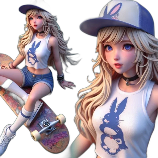 concept art, 3d render, fantasy art, anime transparent PNG cut-out