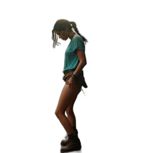 staff, jacket, creature, hair transparent PNG cut-out