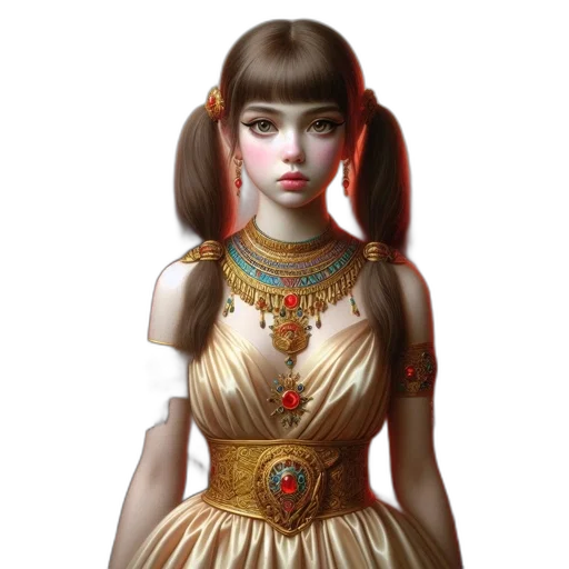 jewelry, dress, crown, staff transparent PNG cut-out