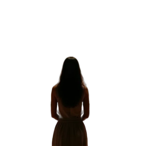 dress, hair, staff, face transparent PNG cut-out