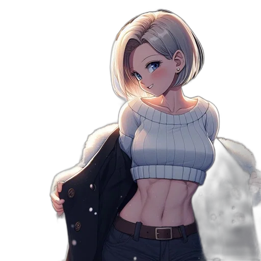 jacket, dress, robot, staff transparent PNG cut-out