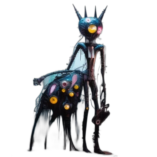 creature, robot, animal, staff transparent PNG cut-out