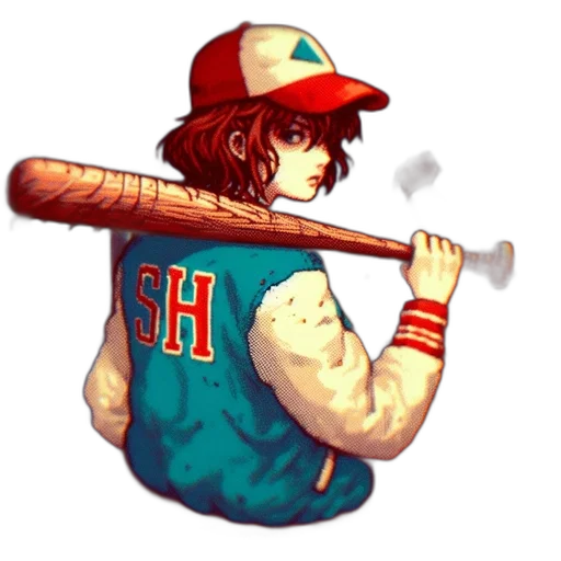 staff, weapon, hat, pixel art transparent PNG cut-out