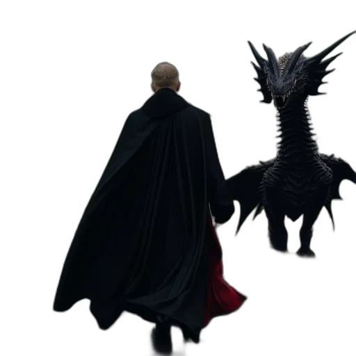 dragon, creature, animal, staff transparent PNG cut-out