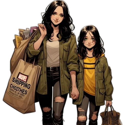 comic book art, concept art, cartoon, fantasy art transparent PNG cut-out