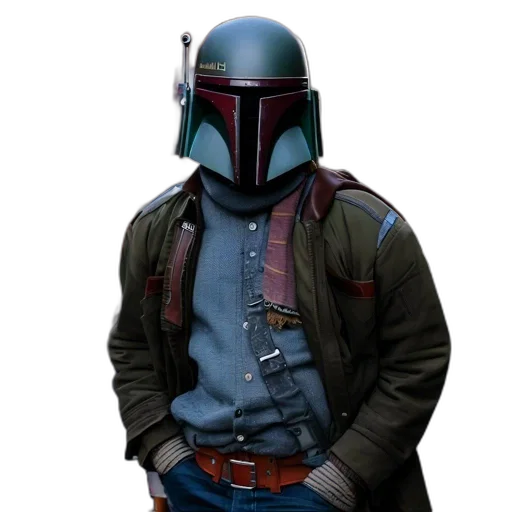 jacket, robot, mask, staff transparent PNG cut-out