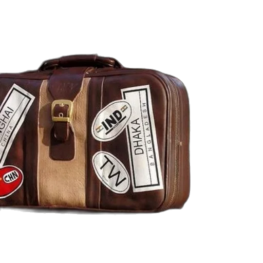 large, suitcase, sculpture, stickers transparent PNG cut-out