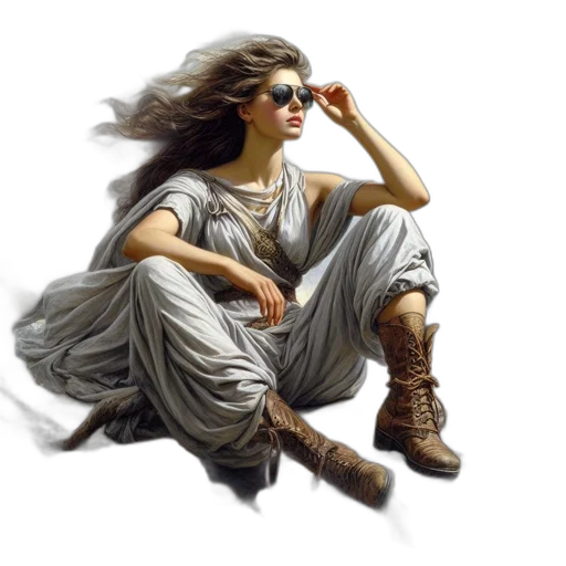 dress, fantasy art, concept art, photorealistic transparent PNG cut-out