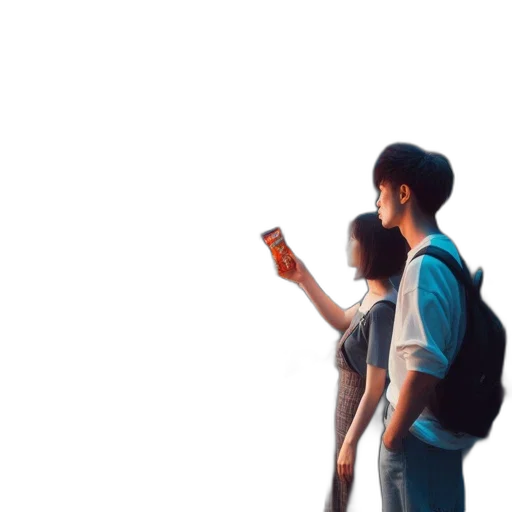staff, jacket, bottle, robot transparent PNG cut-out