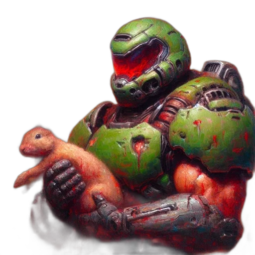 robot, creature, weapon, face transparent PNG cut-out