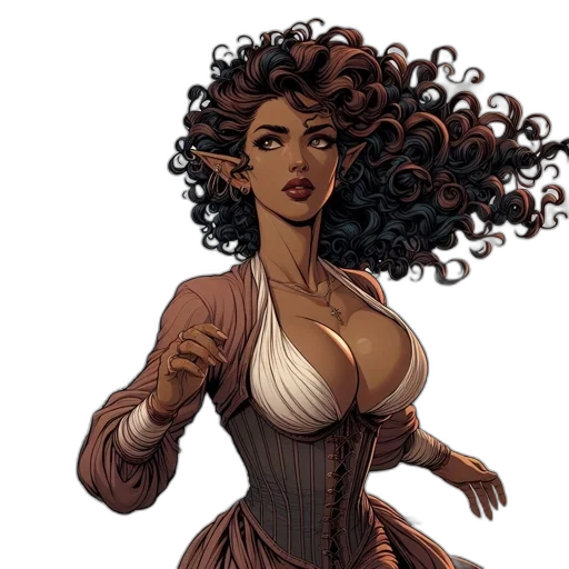 dress, comic book art, concept art, fantasy art transparent PNG cut-out