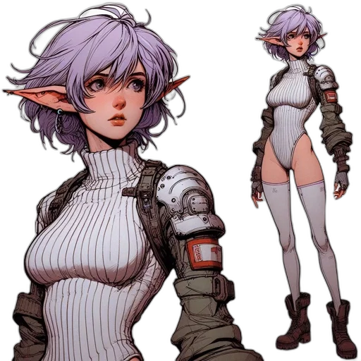 jacket, concept art, fantasy art, pixel art transparent PNG cut-out