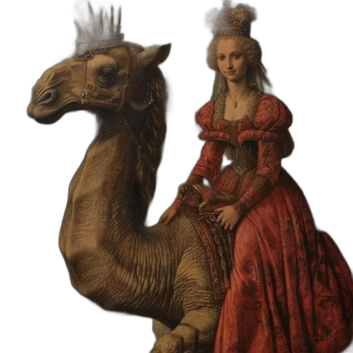 dragon, dress, animal, crown transparent PNG cut-out