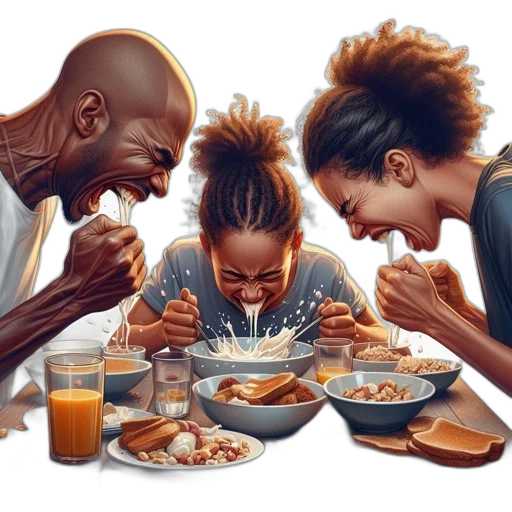 food, concept art, photorealistic, comic book art transparent PNG cut-out