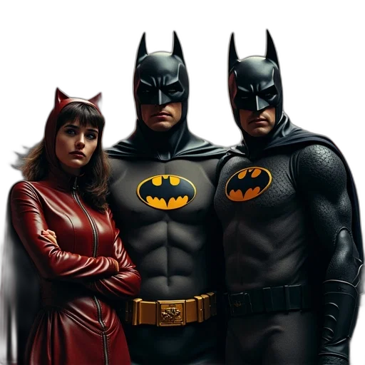 comic book art, concept art, photorealistic, batman transparent PNG cut-out
