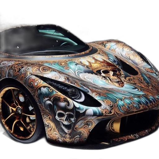 car, dragon, photorealistic, concept art transparent PNG cut-out