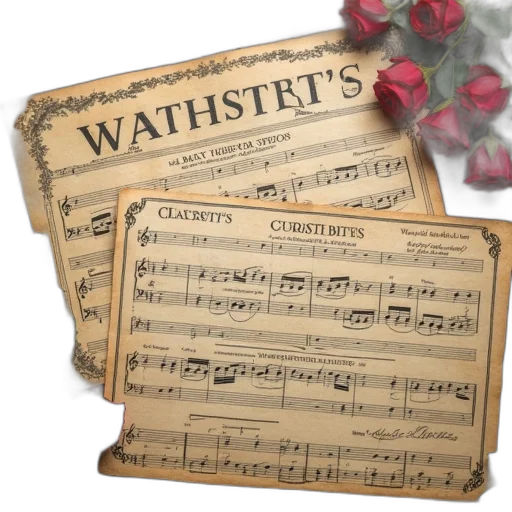 music, certificates, themes, title transparent PNG cut-out