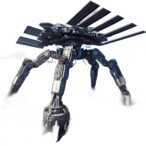 robot, weapon, staff, creature transparent PNG cut-out