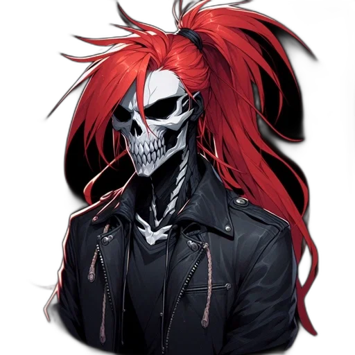jacket, mask, face, hair transparent PNG cut-out