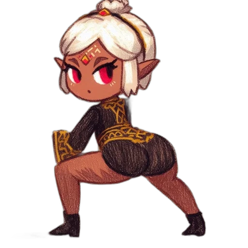 dress, staff, concept art, pixel art transparent PNG cut-out