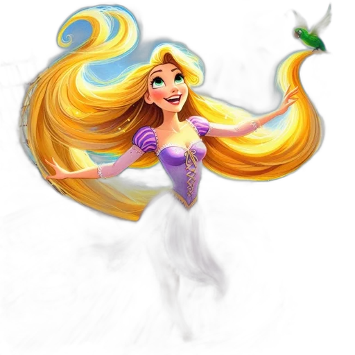 hair, dress, staff, concept art transparent PNG cut-out