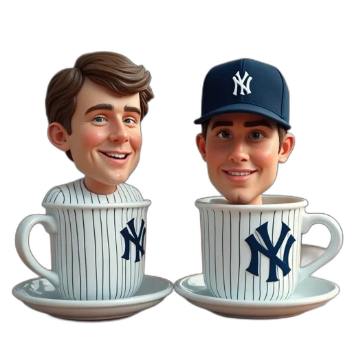 3d render, cartoon, two, cups transparent PNG cut-out