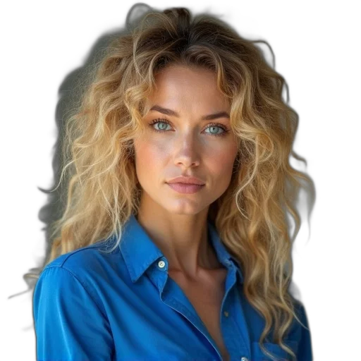 hair, face, jewelry, staff transparent PNG cut-out