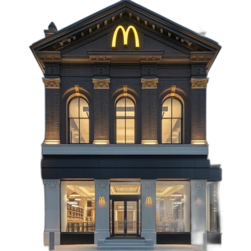 building, food, crown, 3d render transparent PNG cut-out